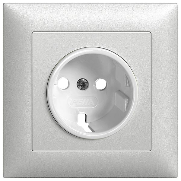 Frontset EDIZIOdue Schuko silver