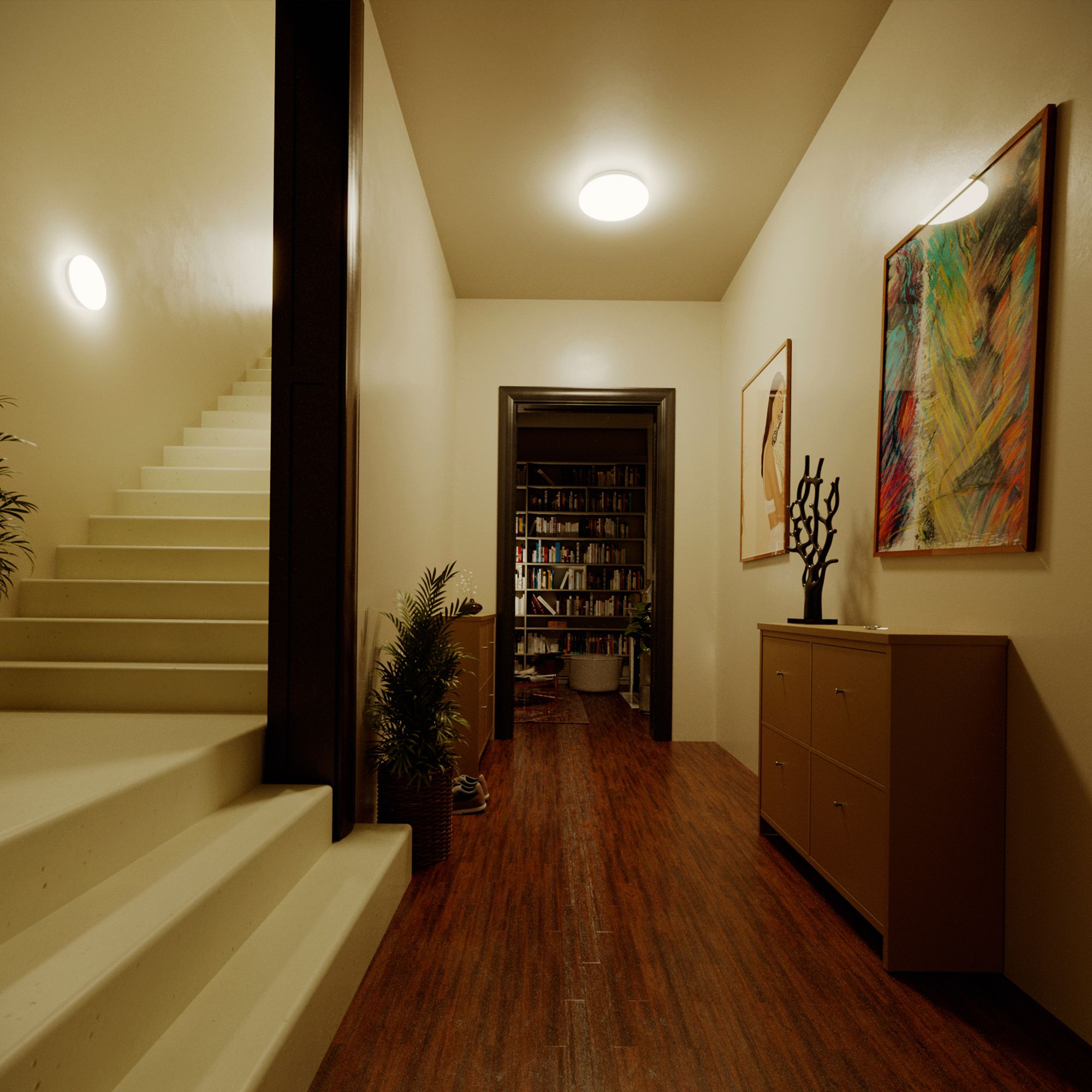 LED-Deckenleuchte Philips Acuna IR 21W 2500lm 2700K Ø345mm weiss