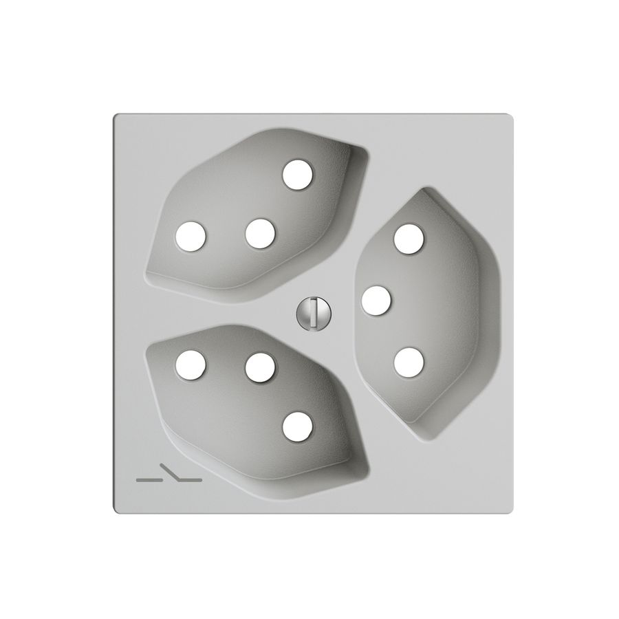 Plaque frontale 3×T13,S EDIZIOdue gris clair