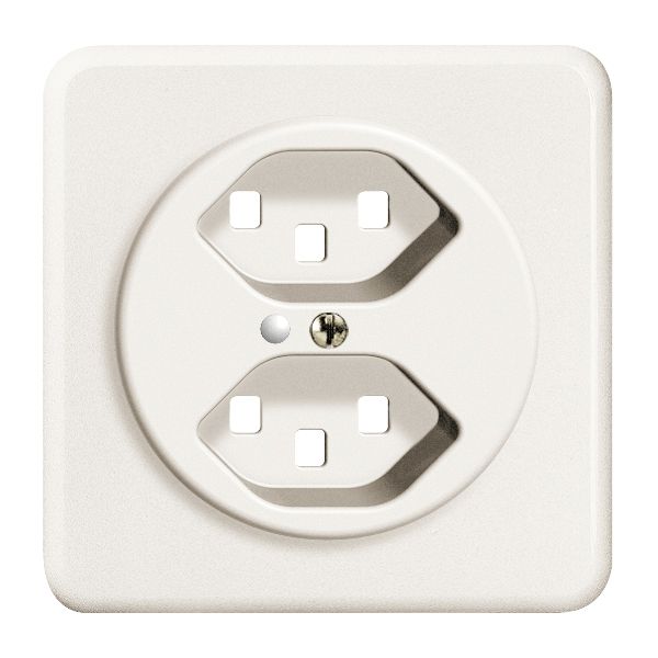 UP-Frontset FH 2×T23 weiss 86×86mm mit Linse