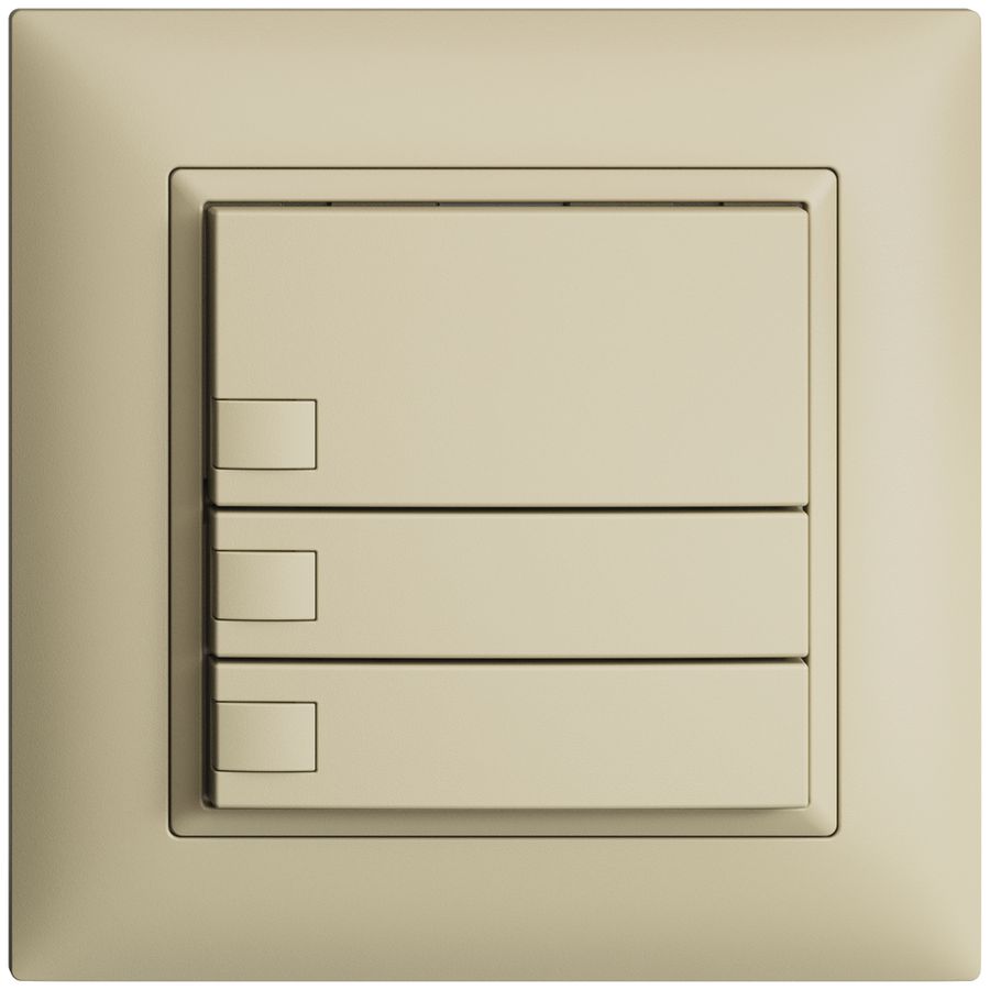 Poussoir ENC KNX 3× EDIZIOdue vanille RGB sans LED