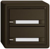 AP-KNX-Taster RGB EDIZIO.liv SNAPFIX® Temperaturfüh.RGB-LED Pap.2×T 2-Tbed.br