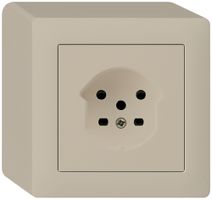 AP-Steckdose HA kallysto Typ 15 mit Steckklemmen beige