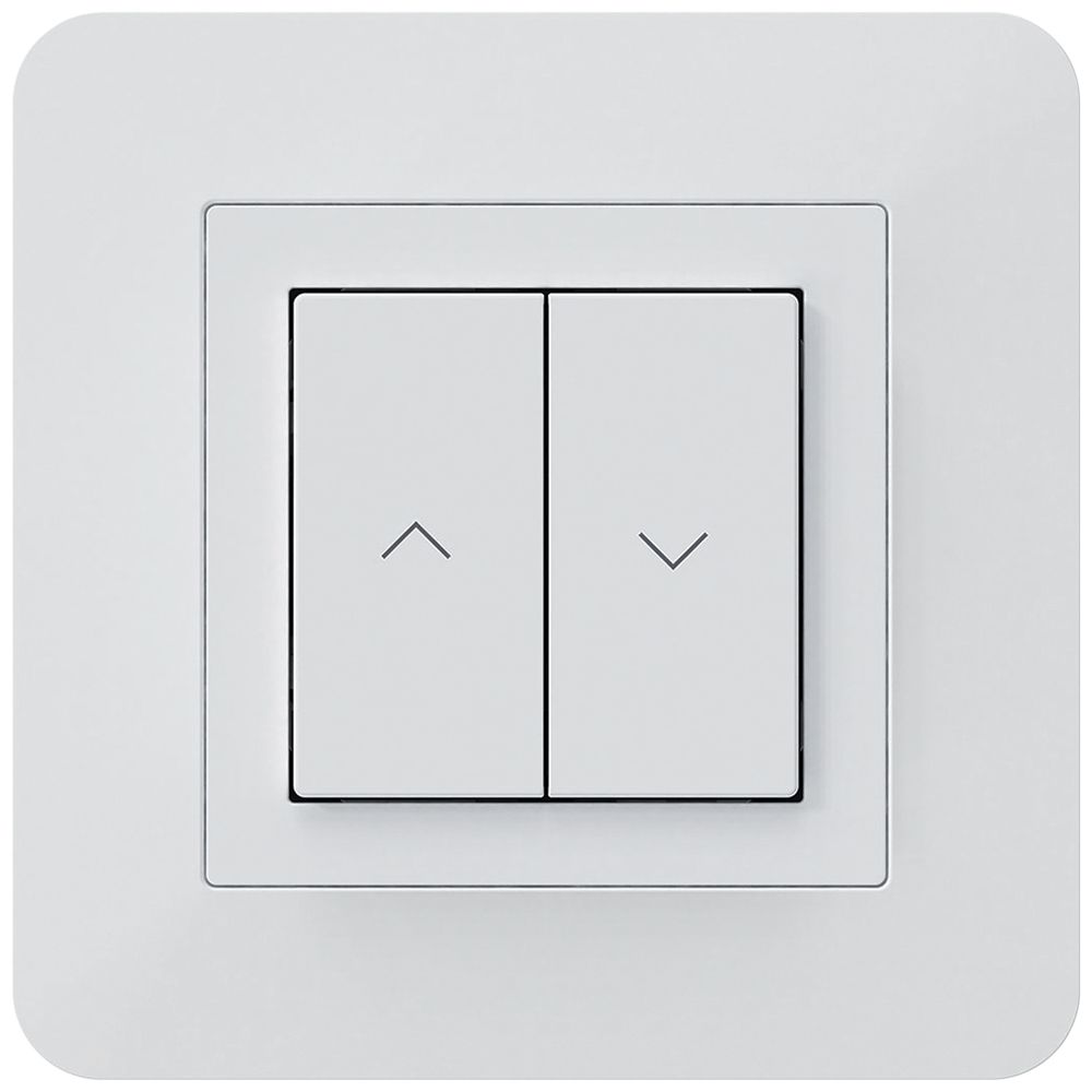 Poussoir pour stores KNX ENC Hager BA kallysto.trend C double 94×94mm blanc