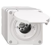 NAP-Drehschalter NEVO, 1/1 L, ohne Zylinder, KS, 0-1-1+2-2, weiss