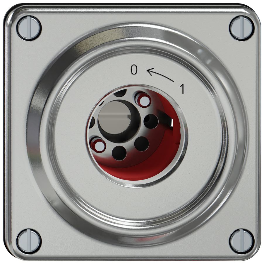 Contact pivotant ELEMENT SNAPFIX® 1P 1F 16A 400V 0<-1 87×87×62mm aluminium