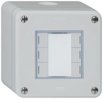 AP-Taster robusto Q KNX 6× RGB LED s/e-link hellgrau