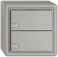 Poussoir KNX RGB AP EDIZIO.liv SNAPFIX® capteur temp.RGB-LED 2× comm.1T grc