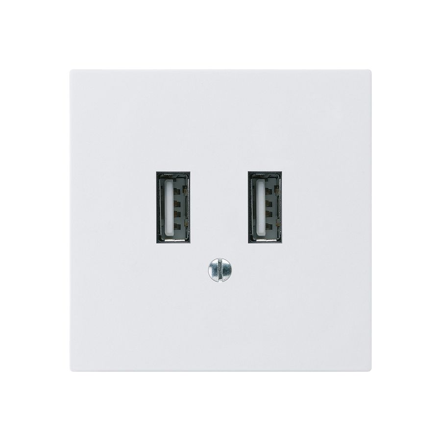 Prise de charge USB ENC Hager kallysto A 240V 2400mA blanc