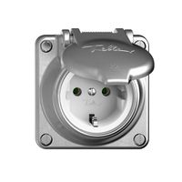 Prise SCHUKO FH AG.CO, 16A, 250VAC, L+N+PE aluminium poli