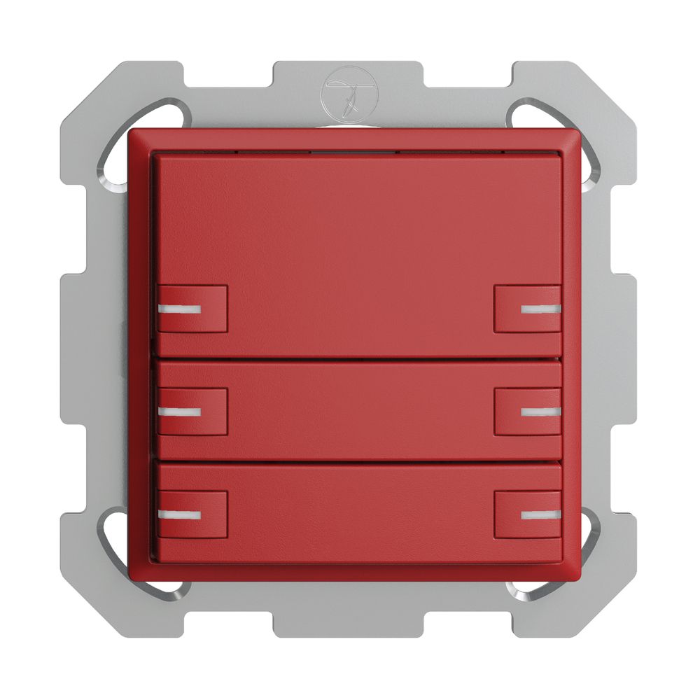 Poussoir KNX RGB ENC EDUE, 250mW, a.LED RGB, 6×poussoir, comm.1×touche, ber