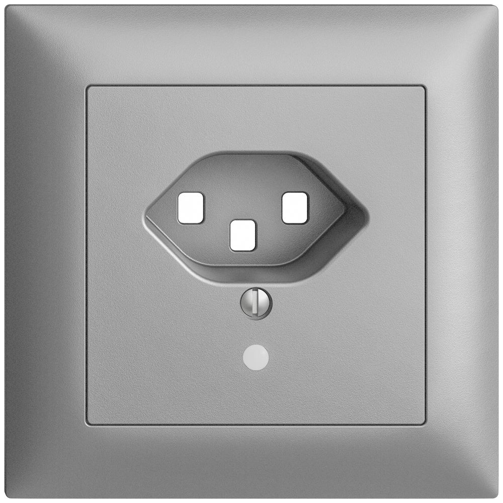 UP-Frontset EDIZIOdue T23 silver 88×88mm mit Linse