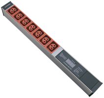 Steckdosenleiste 19" PDU-Line 7×IEXC13/C19 Display 3m Aderendhülsen 1HE orange