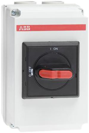 Interrutorre di sicurezza DC AP ABB, 4P 16A 1000V plastica maniglia noir