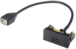 Modulo USB Cecoflex per sistema di montaggio AV, USB-A/USB-B 2.0, cavo, nero