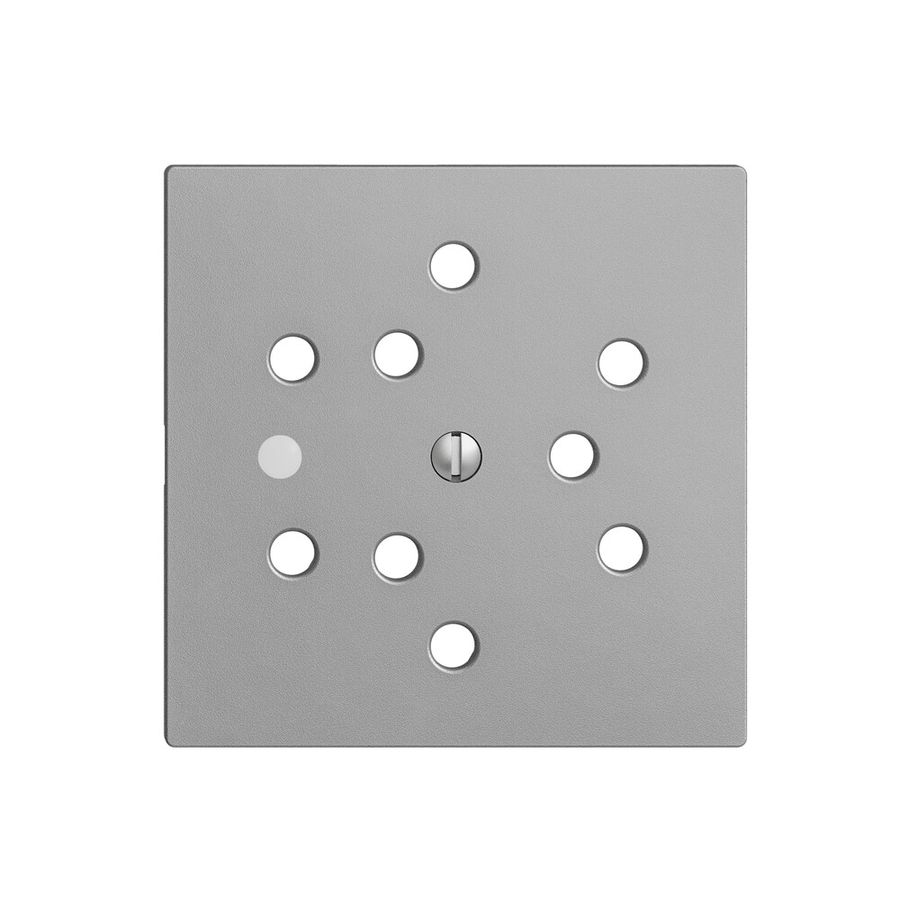 Kit frontale EDIZIOdue silver 60×60mm 3×T12 con lente