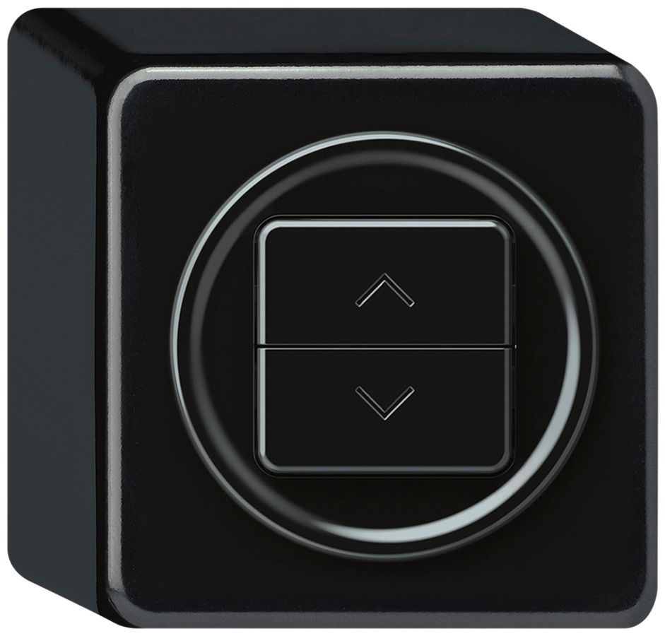 Poussoir stores AP origin 1P 2×touches 88×88×54mm noir
