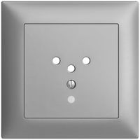 UP-Frontset EDIZIOdue T12 silver 88×88mm mit Linse für Steckdose