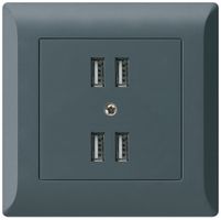 Prise ENC 4×USB kallysto.line 2400mA anthtracite