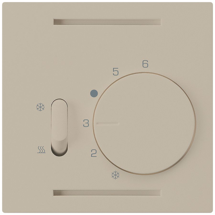 Pannello frontale Hager kallysto, per termostato, con interruttore beige