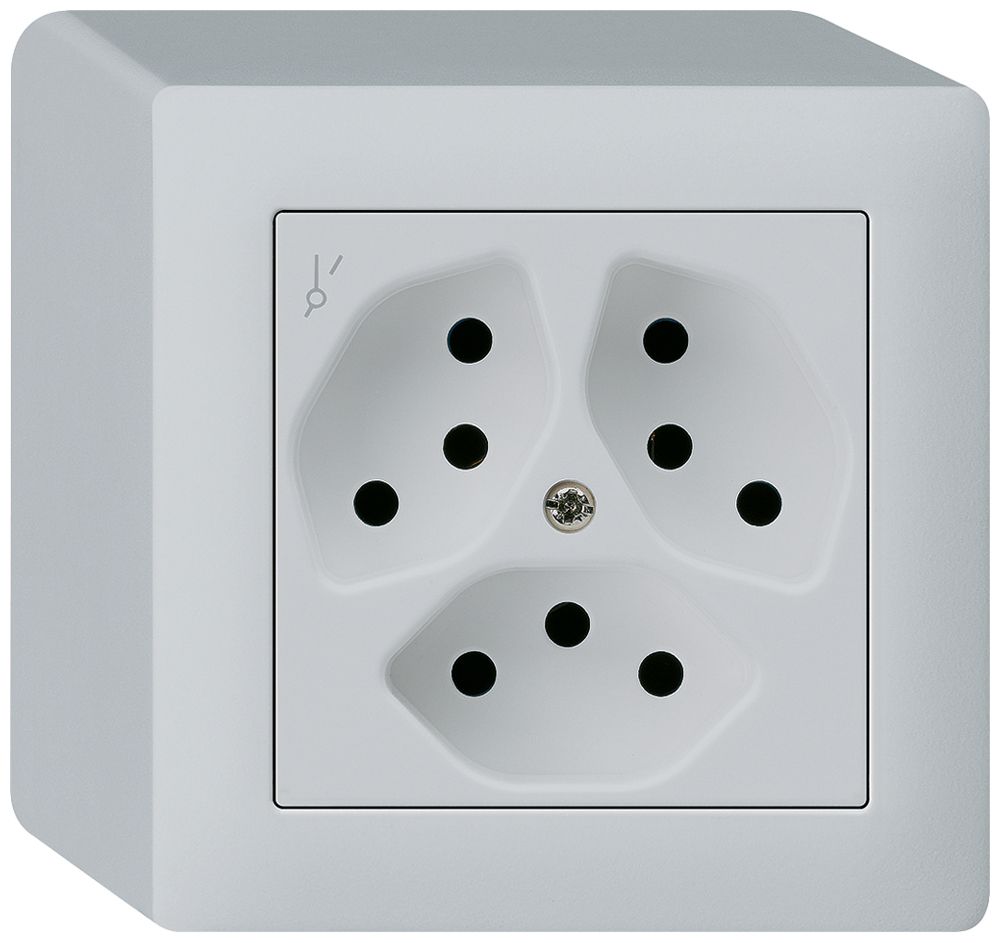 Prise AP kallysto 3×T13/1S gris clair