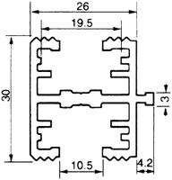 Profilé de séparation Al 26×30mm L=3m
