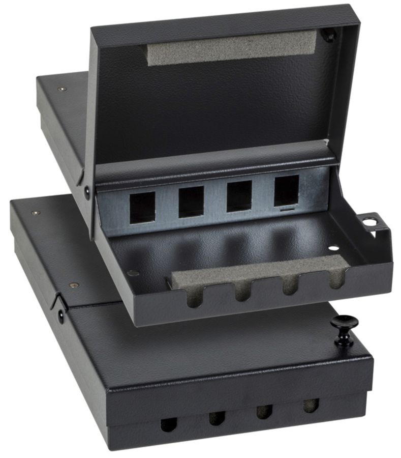 Boîtier point d.jonction AP Heiniger 8×Keystone RJ45 e.acier 230×265×43mm no