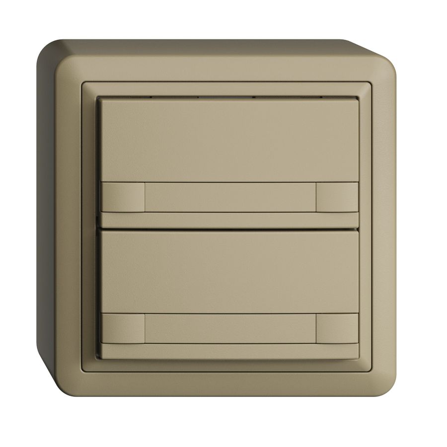 Poussoir KNX RGB AP EDUE, 250mW, s.LED, papier, 2×poussoir, comm.2×touches, sa