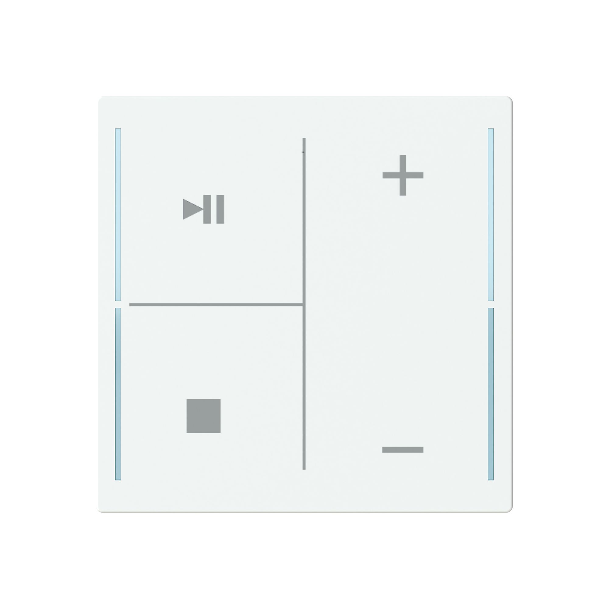 Tasterabdeckung ABB SIDUS touch 4-fach "Taster-Musik" weiss