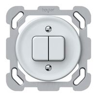 UP-Druckschalter origin Sch 1 (3+3) 77×77mm weiss