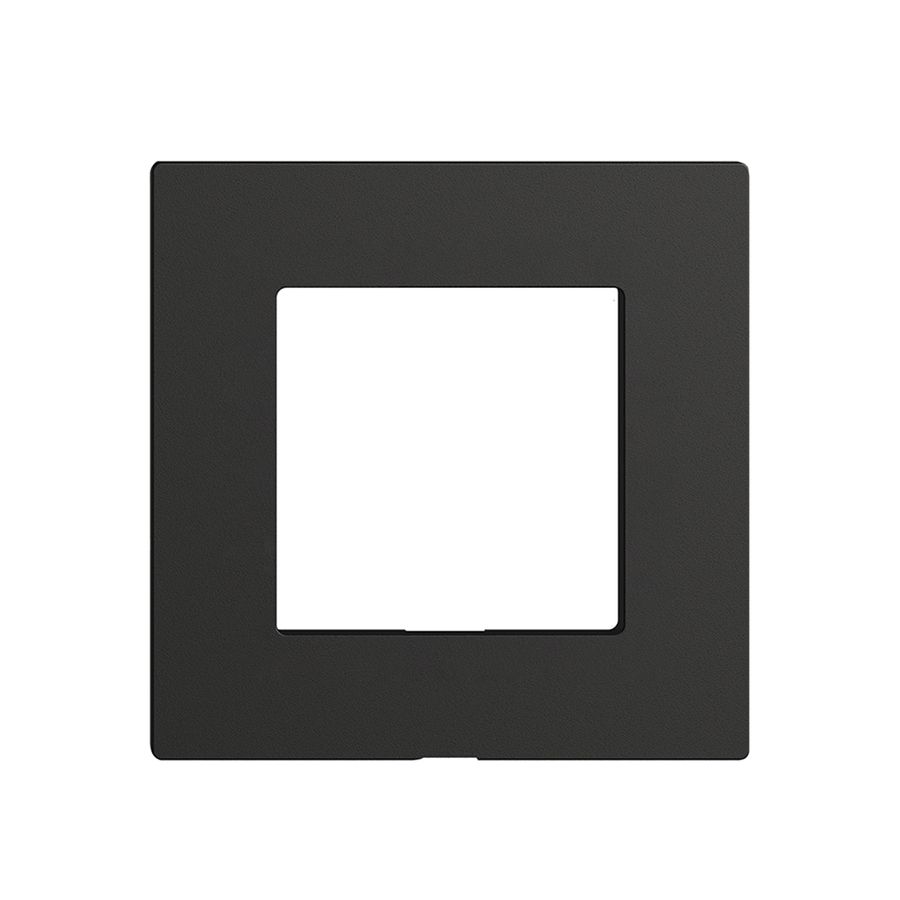 Plaque frontale Edue Wiser p.kit d.recouvrement, s.gravure, IP20, 60×60mm, noir