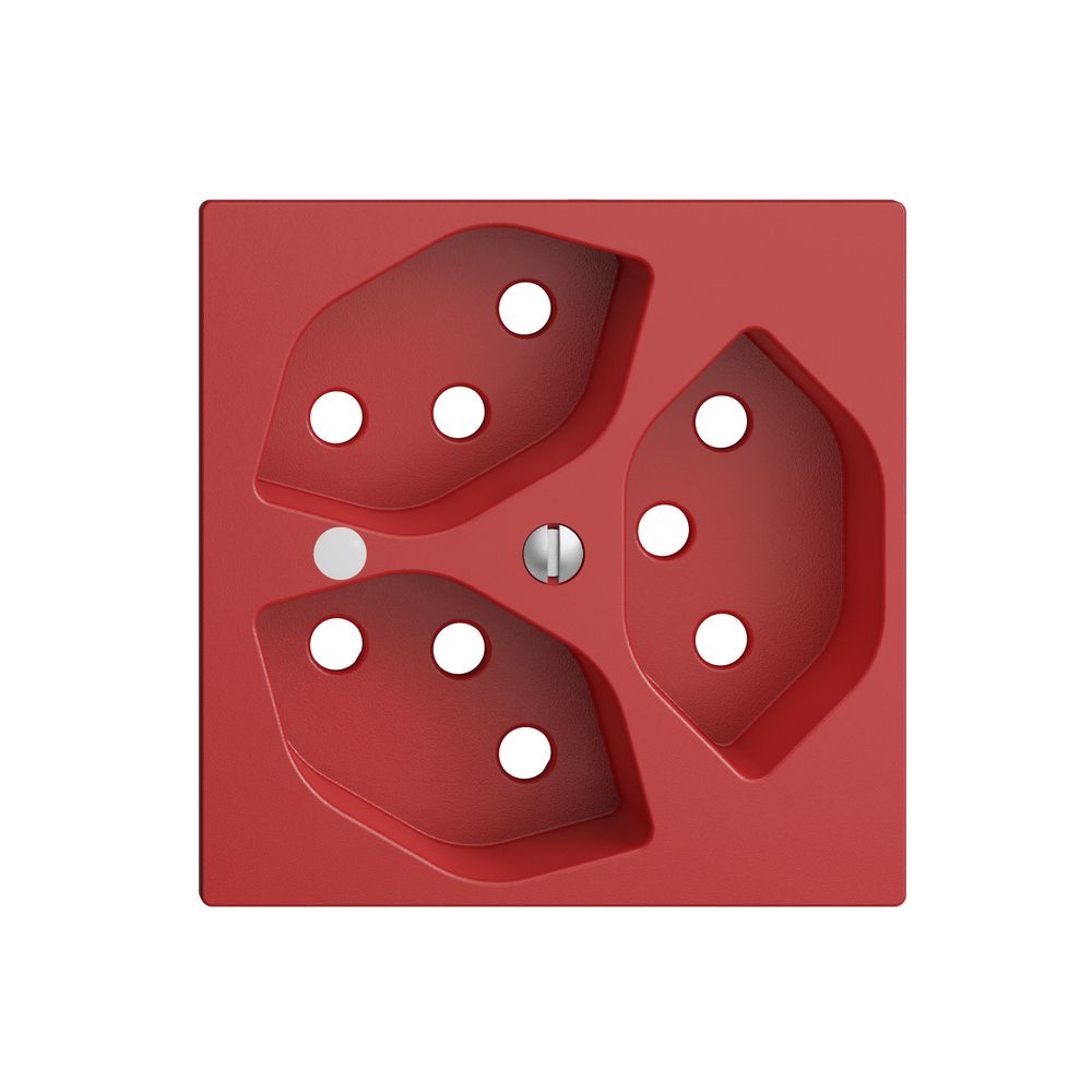 Frontset EDIZIOdue berry 60×60mm 3×T13 mit Linse