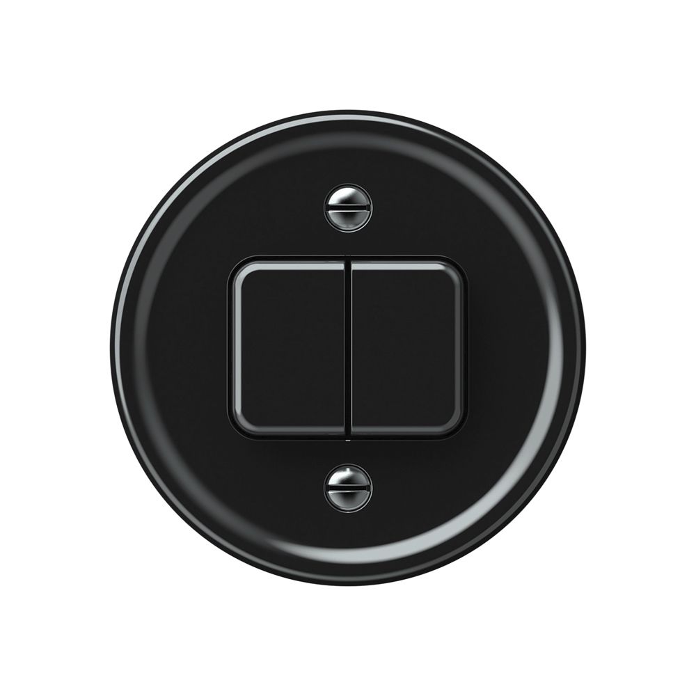 Interruttore a pulsante origin sch 1 (3+3) 60×60mm nero