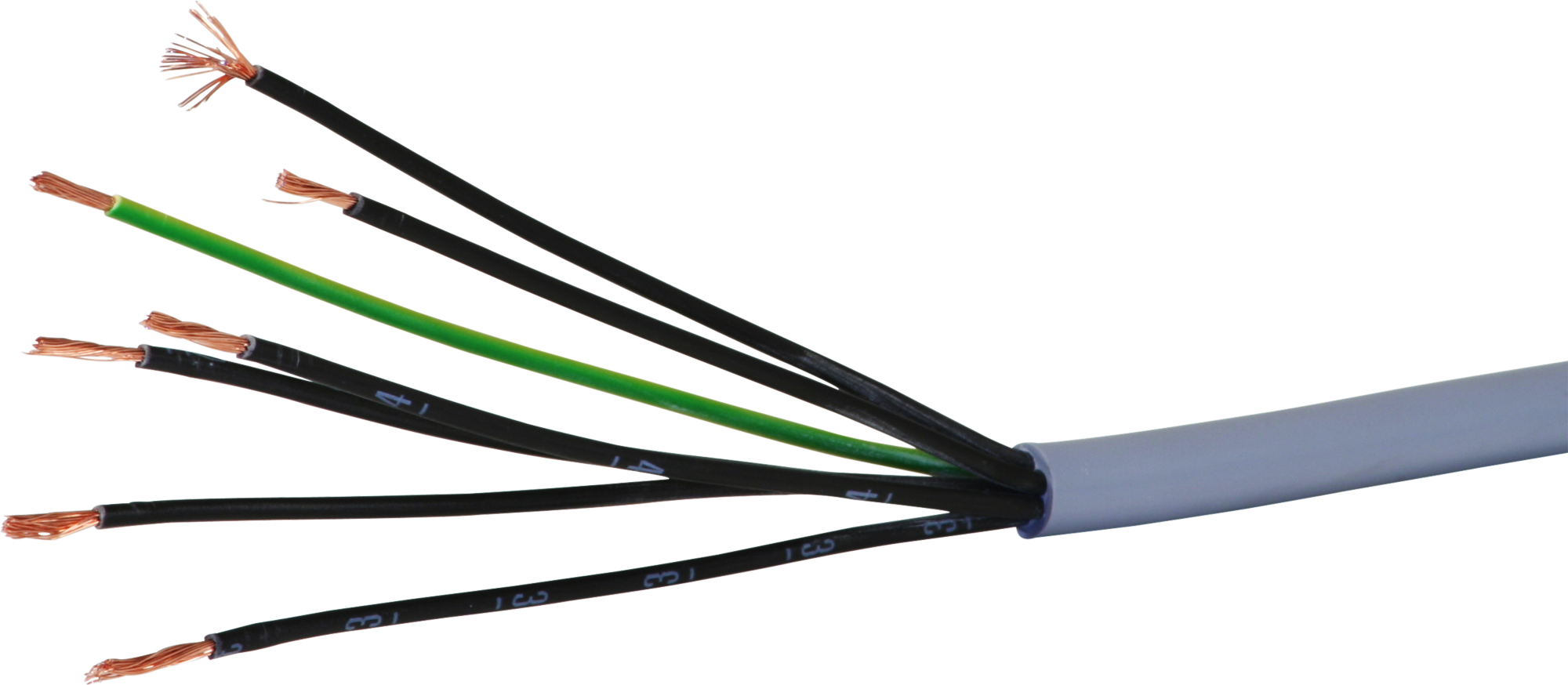 Steuerkabel LiYY 7×1mm² nummeriert grau
