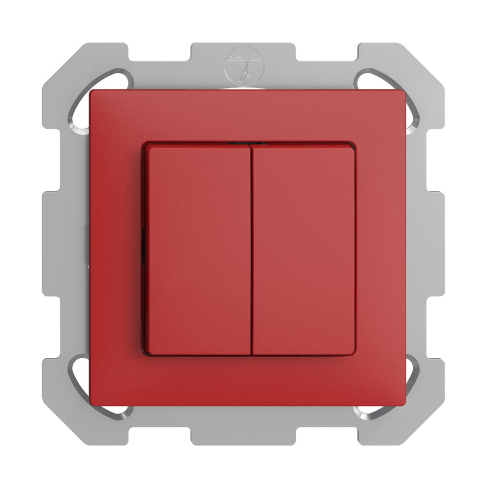 UP-Taster EDIZIOdue 2×A-R/1P berry