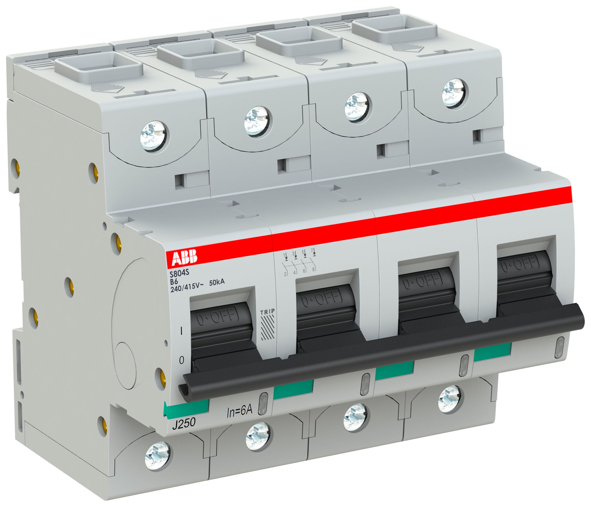 Disgiuntore ABB S804S-B6 4P 400V B-6A 50kA 6UM