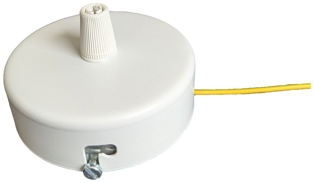 Baldachin Elektrogros Stahl Ø75×24mm weiss