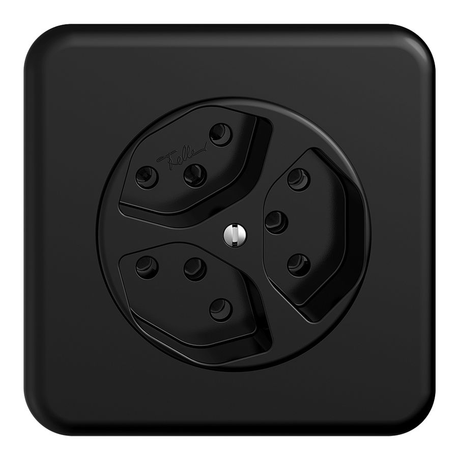 UP-Steckdose STANDARDdue 3×T13 schwarz