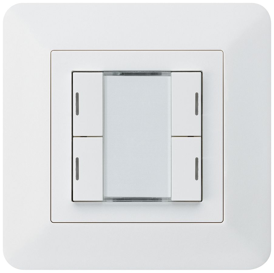 Poussoir ENC kallysto.trend KNX 4×LED RGB s/e-link blanc