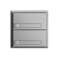 Pulsante KNX RGB EDUE, 250mW, s.LED, c.inserto carta, 2×pulsante, 1×tasto, si