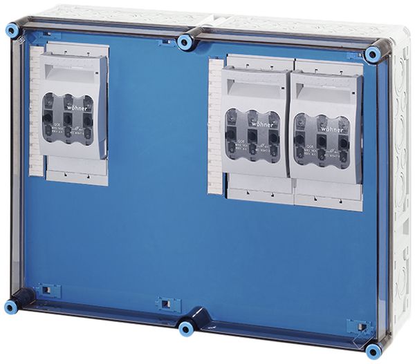 NH-Gehäuse Hensel Mi, 3×3×NH00, mit Sammelschiene, 250A, 5-polig