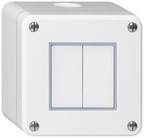 Interruttore AP robusto IP55 schema 3+3 bianco