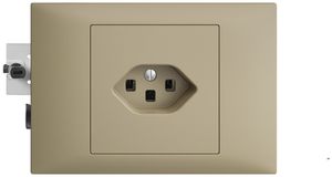 Prise INC EDIZIOdue T23 16A b, sand, 45…69mm, avec bornes enfichables