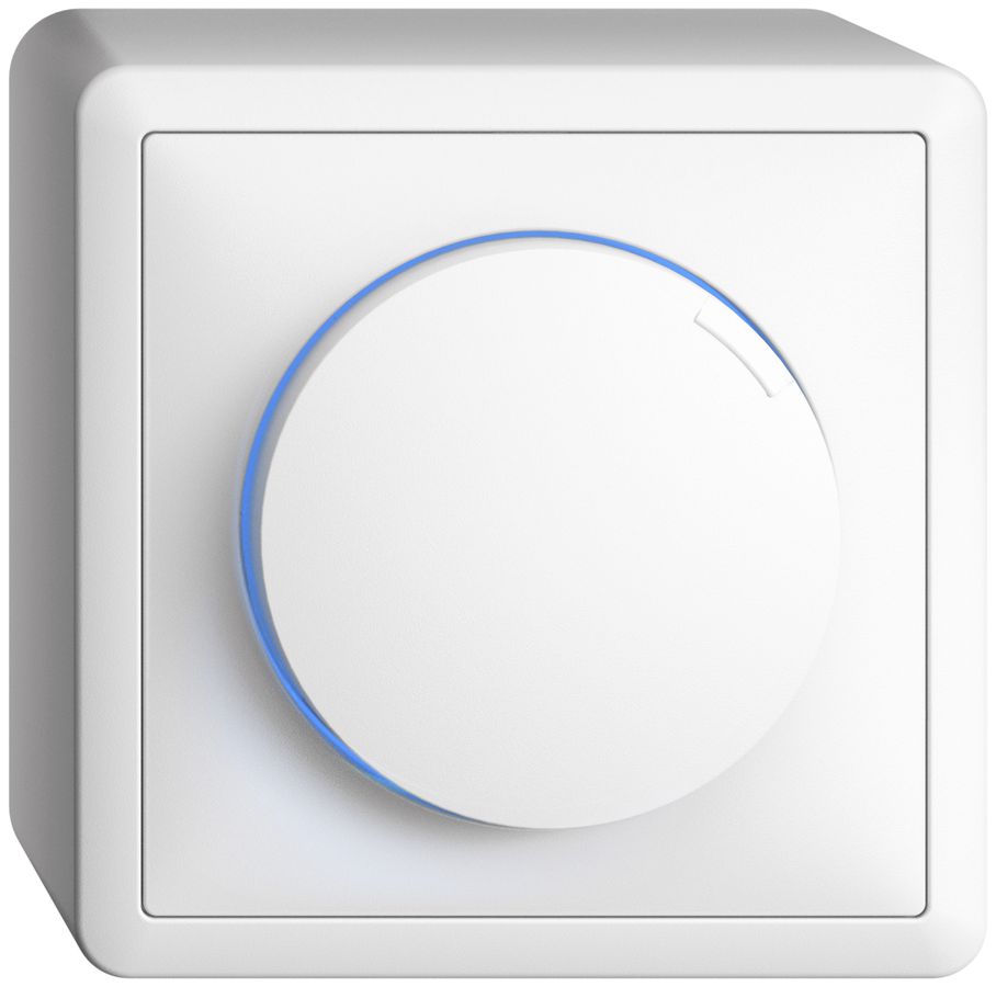 Variateur AP EDIZIOdue 20…420W blanc universel, illuminable LED bleu