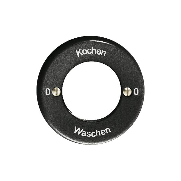 Kit front. 0-Kochen-0-Waschen pour interrupteur rot. à clé noir