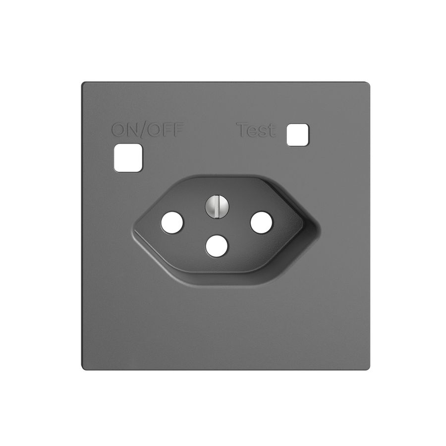 Frontset EDIZIOdue zu FI-Steckdose F, T13, dunkelgrau