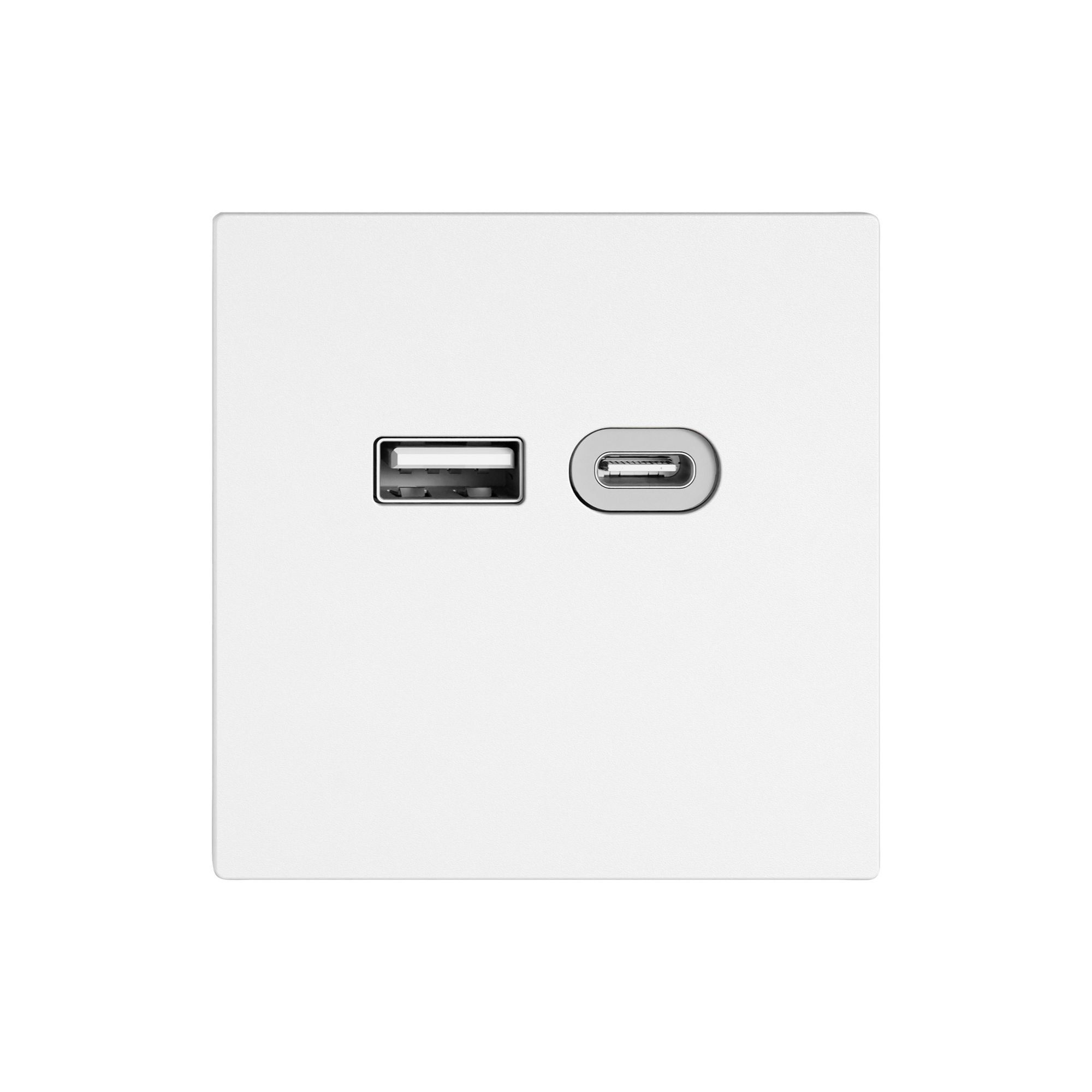 USB-Ladesteckdose EDIZIO.liv SNAPFIX® 230VAC 18W 1×USB Typ A 1×USB Typ C ws