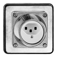 UP-Steckdose feucht T23 16A Al natur Schraubklemmen