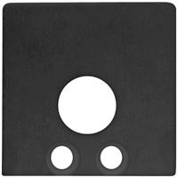 Capot de fermeture DOTLUX DXA8 aluminium 19×19mm noir jeu de 2 passage de câble