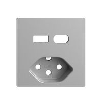 Kit di montaggio Feller EDIZIOdue per presa USB tipo A+C + tipo 13 silver